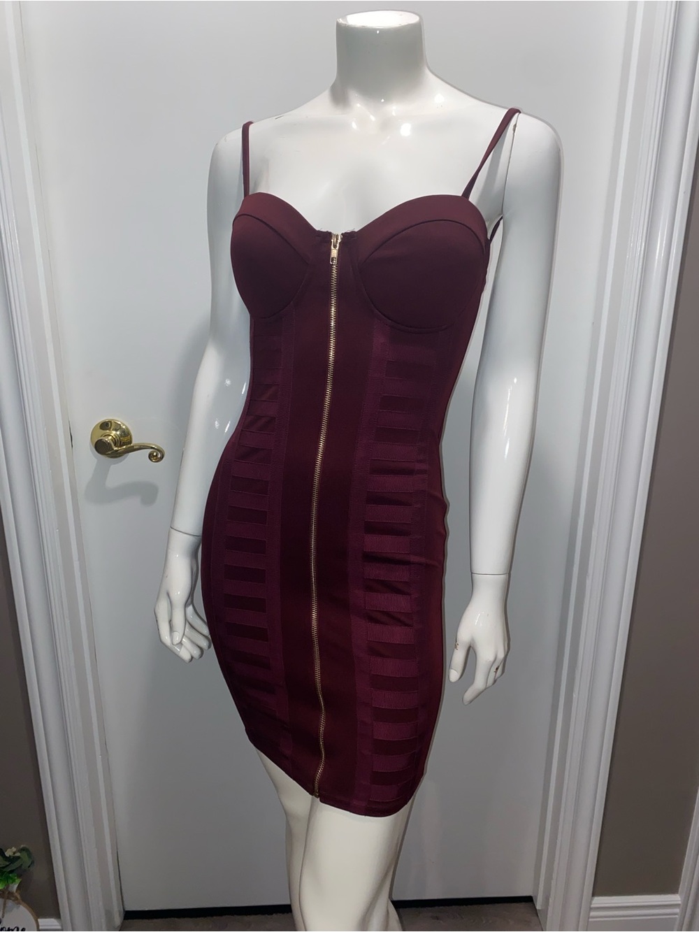 Guess Maroon Bodycon Dress